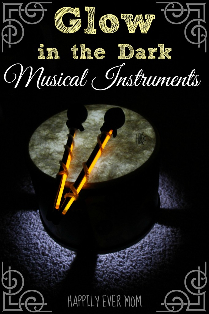 Glow in the Dark Musical Instruments from Happilyevermom
