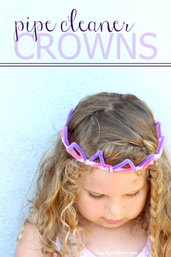 5 minute pipe cleaner crowns with video instructions, too