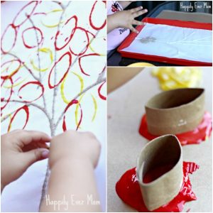 Simple fall tree art for kids.