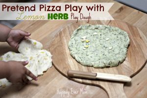 Pretend Pizza Play with Lemon Herb Play Dough