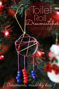 Toilet Roll Dreamcatcher as an ornament from Happilyevermom