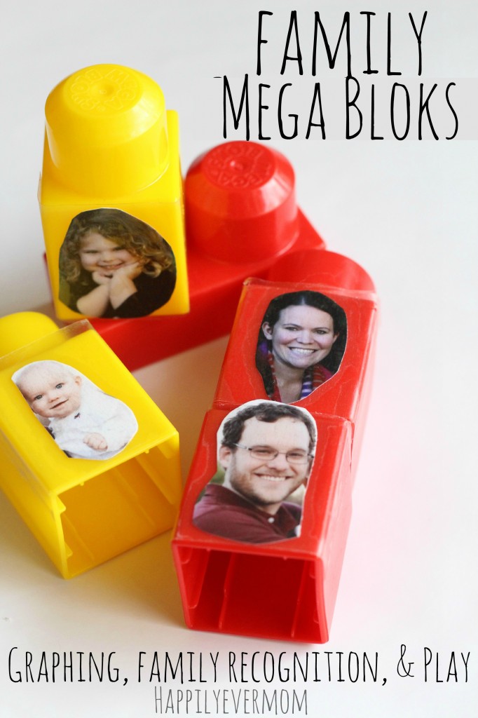 Simple way to help little ones recognize faces.  My toddler recognizes everyone in our extended family because of playing with this DIY block set!  We love it!!