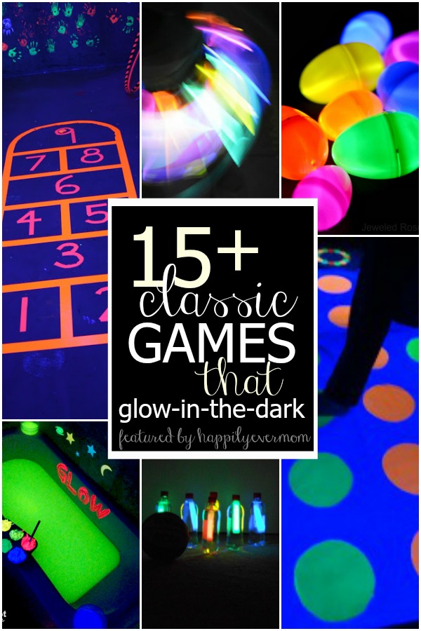Remember those games that you grew up playing??  Here they are with a glow in the dark twist!  So fun!