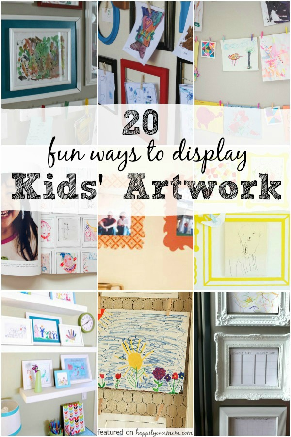Fun ways to display kids' artwork in your home ~ didn't know about those frames at the end! I want!